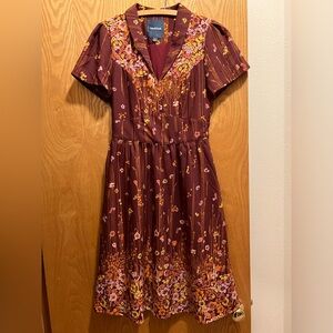 ModCloth fit and flare autumn dress in size small
